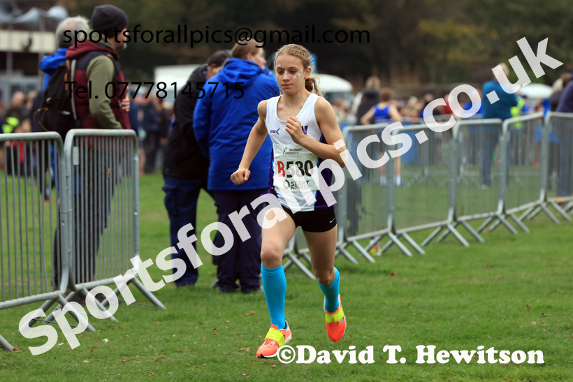 Girls Under-13s relay, 2025 Northern Cross Country Relays, Graves Park, Sheffield. Photo: David T. Hewitson/Sports for All Pics